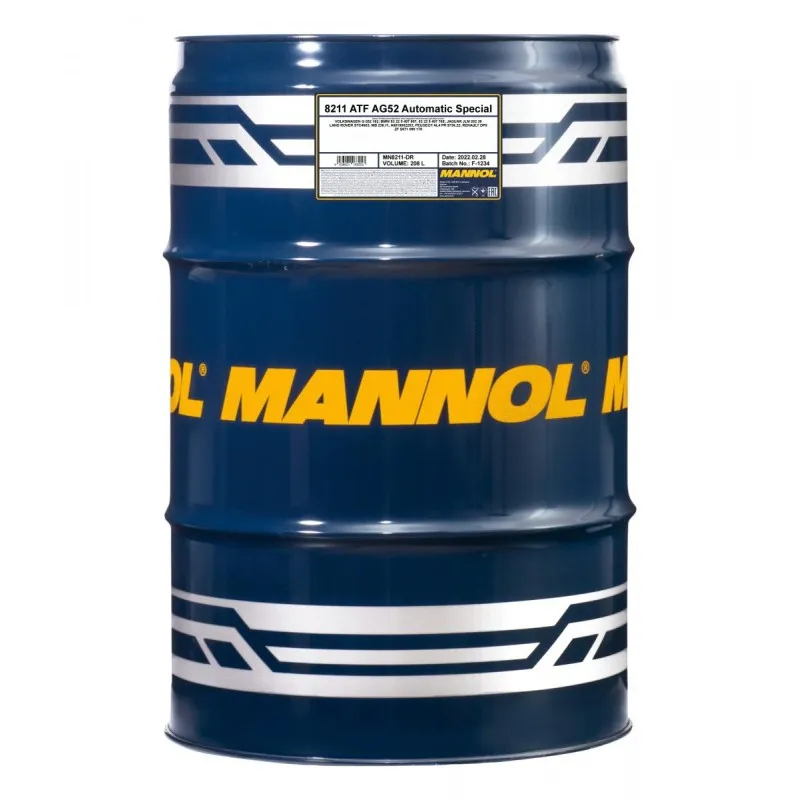 Синтетикалық трансмиссия сұйықтығы 8211 MANNOL ATF AG52 208 л